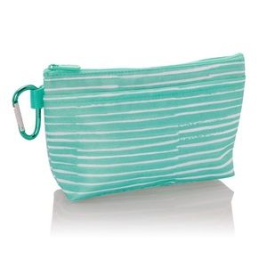 Clear Clip Pouch - Miami Stripe NWT